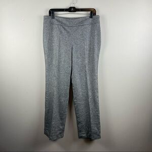 Talbots classic side zip speckled grey trouser pants petite 12